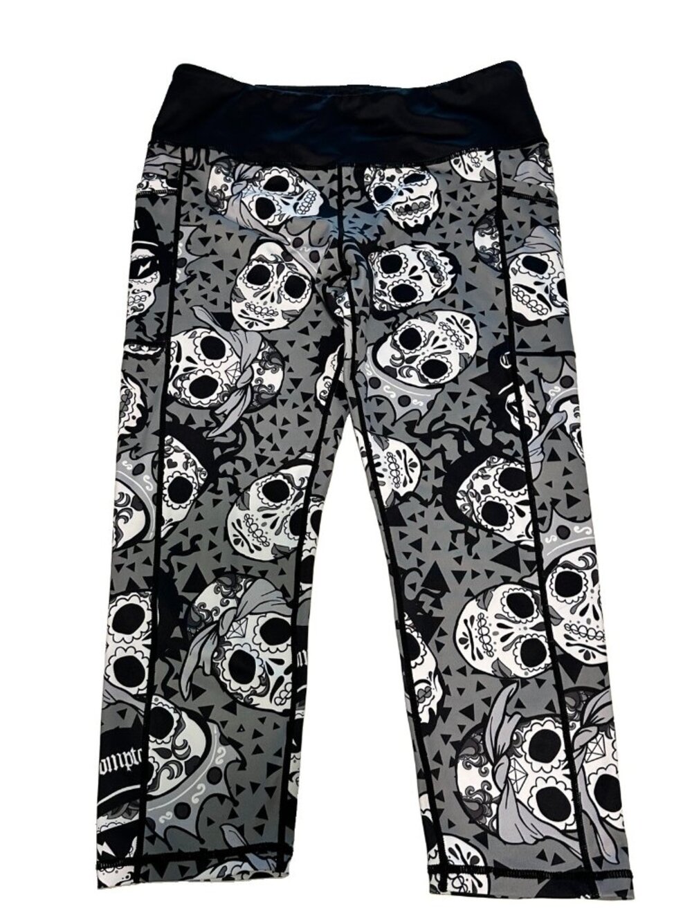Constantly Varied Gear CVG Large Capri Crossfit Leggings Skulls Skeleton